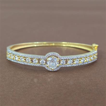 Cz Openable Kada With 2 Tone Plating