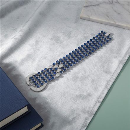 Cz Classic Bracelet With Rhodium Plating