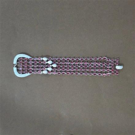 Cz Classic Bracelet With Rhodium Plating