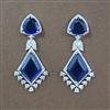 Cz Classic Earring With Rhodium Plating