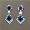 Cz Classic Earring With Rhodium Plating