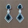 Cz Classic Earring With Rhodium Plating