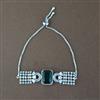 Cz Adjustable Bracelet With Rhodium Plating