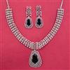 Cubic Zirconia Classic Necklace With Rhodium Plating