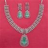 Cubic Zirconia Classic Necklace With Rhodium Plating