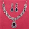 Cubic Zirconia Classic Necklace With Rhodium Plating