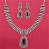 Cubic Zirconia Classic Necklace With Rhodium Plating