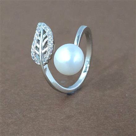 Cz Classic Ring With 2 Tone Rhodium Plating