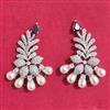 Cubic Zirconia Moti Earring With Rhodium Plating
