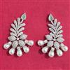 Cubic Zirconia Moti Earring With Rhodium Plating