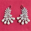 Cubic Zirconia Moti Earring With Rhodium Plating