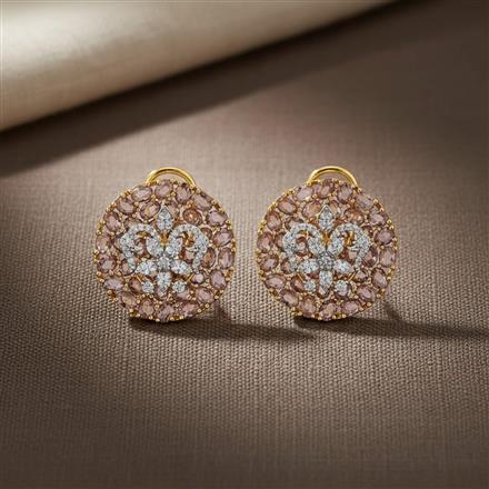 Cubic Zirconia Tops With 2 Tone Plating