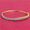 Cubic Zirconia Openable Kada With Carat 2 Tone Rhodium Plating