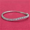 Cubic Zirconia Openable Kada With Carat 2 Tone Rhodium Plating