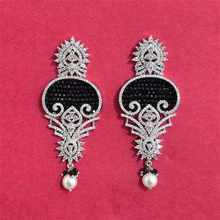 Cubic Zirconia Classic Earring With Rhodium Plating