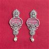 Cubic Zirconia Classic Earring With Rhodium Plating