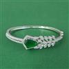 Cubic Zirconia Classic Kada With Rhodium Plating