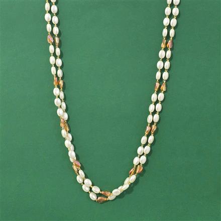 Cubic Zirconia Mala Necklace With Gold Plating