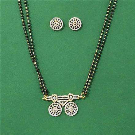 Cubic Zirconia Classic Mangalsutra With 2 Tone Plating
