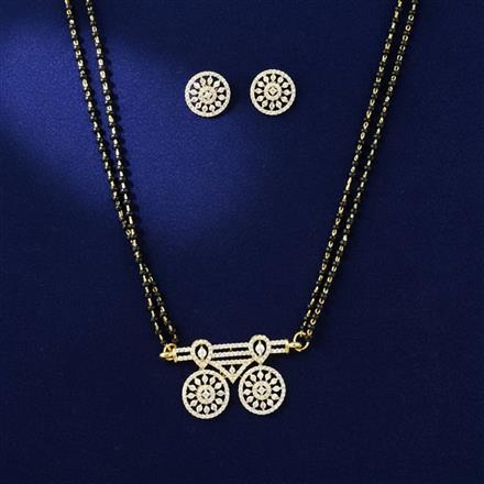 Cubic Zirconia Classic Mangalsutra With 2 Tone Plating