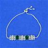 Cubic Zirconia Adjustable Bracelet With Rhodium Plating