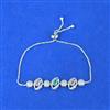 Cubic Zirconia Adjustable Bracelet With Rhodium Plating
