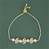 Cz Adjustable Bracelet With 2 Tone Plating