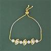 Cz Adjustable Bracelet With 2 Tone Plating
