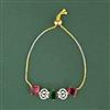 Cz Adjustable Bracelet With 2 Tone Plating