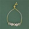 Cz Adjustable Bracelet With 2 Tone Plating