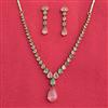 Cubic Zirconia Classic Necklace Set With Mehndi Plating