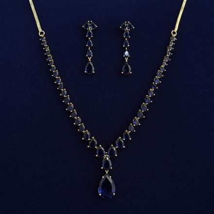 Cubic Zirconia Classic Necklace Set With Mehndi Plating