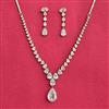 Cubic Zirconia Classic Necklace Set With Mehndi Plating
