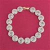 Cubic Zirconia Delicate Bracelet With 2 Tone Rhodium Plating