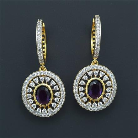 Cubic Zirconia Bali With 2 Tone Plating