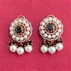 Cubic Zirconia Moti Earring With 2 Tone Plating