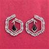 Cubic Zirconia Classic Earring With Rhodium Plating