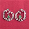 Cubic Zirconia Classic Earring With Rhodium Plating