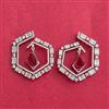 Cubic Zirconia Classic Earring With Rhodium Plating