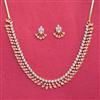 Cubic Zirconia Classic Necklace Set With 2 Tone Plating