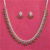 Cubic Zirconia Classic Necklace Set With 2 Tone Plating