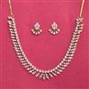 Cubic Zirconia Classic Necklace Set With 2 Tone Plating