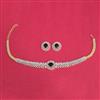 Cubic Zirconia Choker Necklace Set With 2 Tone Plating