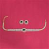 Cubic Zirconia Choker Necklace Set With 2 Tone Plating