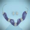Cubic Zirconia Classic Necklace Set With Rhodium Plating