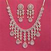 Cubic Zirconia Classic Necklace Set With 2 Tone Plating