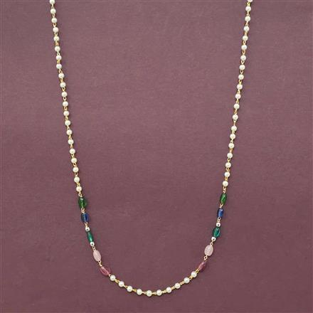 Cubic Zirconia Mala Necklace With Gold Plating