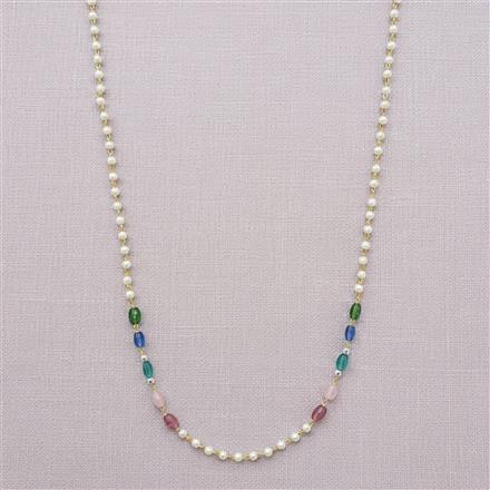 Cubic Zirconia Mala Necklace With Gold Plating