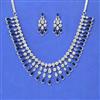 Cubic Zirconia Classic Necklace Set With Rhodium Plating