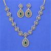 Cubic Zirconia Classic Necklace Set With 2 Tone Plating